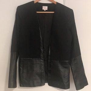 Parker Wool and Leather Blazer
